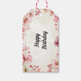 Etiqueta Para Presente Elegante Simples Minimalista Floral Moderno Tendên