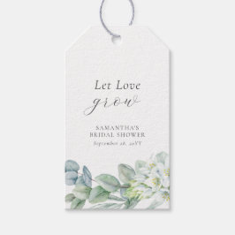 Etiqueta Para Presente Elegante Verde Deixe o Amor Crescer Favorzinho de