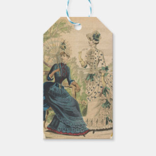 Etiqueta Para Presente Elegante Vintage Fashion Ladies Outing