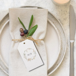 Etiqueta Para Presente Elegante Watercolor Monograma Floral Dif Ta