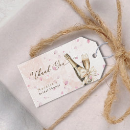 Etiqueta Para Presente Elegantes Pétalas Bolhante Chuveiro de Noiva Cartã