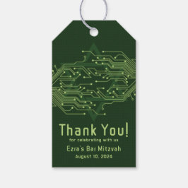 Etiqueta Para Presente Eletrônicos Circuito do computador Bar Mitzvah