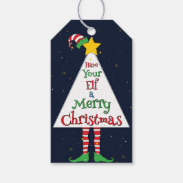 Etiqueta Para Presente Elf Elf "Tenha um Feliz Natal ao Seu Elf"