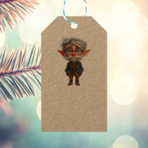 Elf Kraft de Natal Mais Velho Tags de Presente