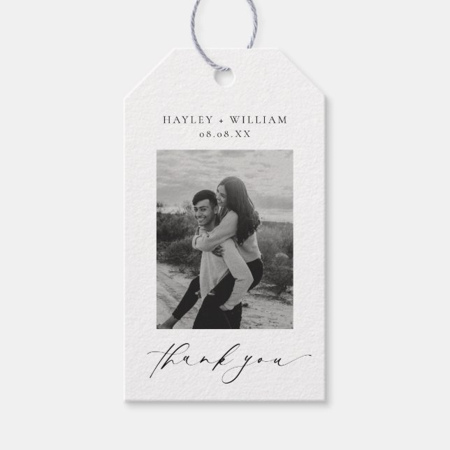 Etiqueta Para Presente Ellesmere Obrigado Foto Favor Dags. (Frente)