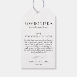 Etiqueta Para Presente Ellesmere Uma Tradição Italiana 5 Amêndoas Sugared