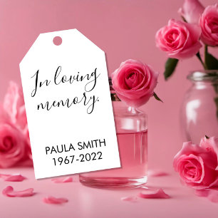 Etiqueta Para Presente Em Memória De. Presente de Funeral Em memória amor
