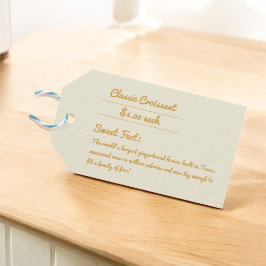 Etiqueta Para Presente Embalagem Elegante para Pastas Amarelas de Mostard