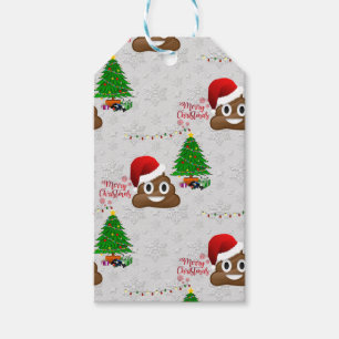 Etiqueta Para Presente emoji do poo do Feliz Natal