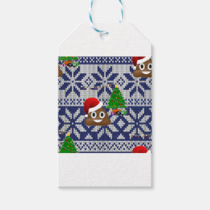 Etiqueta Para Presente emoji feio do tombadilho da camisola do Natal