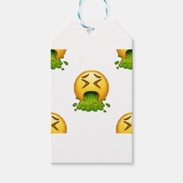 Etiqueta Para Presente emoji vomitando (Frente)