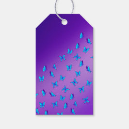 Etiqueta Para Presente Enchanted Butterflies Purple Gift Tags