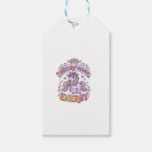 Etiqueta Para Presente Energia da Mamãe Unicórnio Colorido Design Zazzle_
