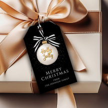 Enfeite de Natal Alegre Preto e Branco