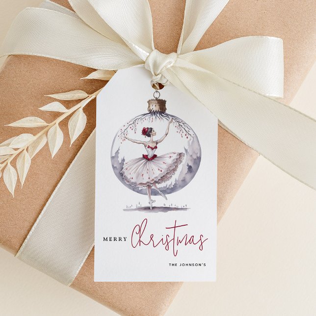 Etiqueta Para Presente Enfeite de Natal Aquarela (Criador carregado)