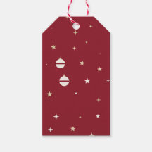 Enfeites Brancos e Estrelas em Vermelho