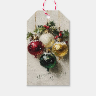 Etiqueta Para Presente Enfeites de Natal Antigos