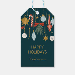 Etiqueta Para Presente Enfeites de natal Felizes Feriados