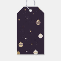 Enfeites Dourados e Estrelas em Plum Profundo
