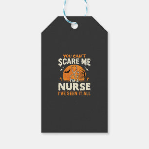 Etiqueta Para Presente Enfermeira de Halloween Me Ameace