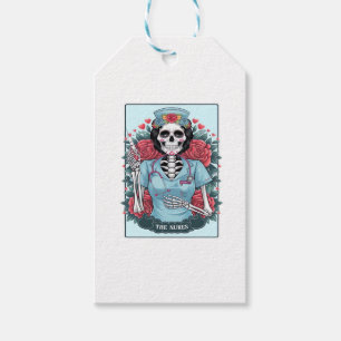 Etiqueta Para Presente Enfermeira Enfermeira Tarot Com Rosa Floral