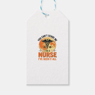 Etiqueta Para Presente Enfermeira engraçada de Halloween Design médico vi
