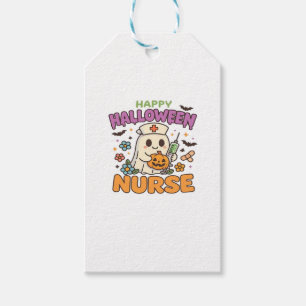 Etiqueta Para Presente Enfermeira Feliz do Dia das Bruxas Camisa � Medici