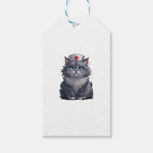 Etiqueta Para Presente Enfermeira Gato Bonita. Enfermeiro Especial Enferm