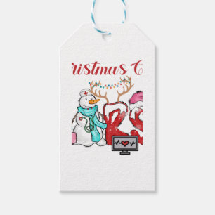 Etiqueta Para Presente Enfermeira Tripulação de Natal