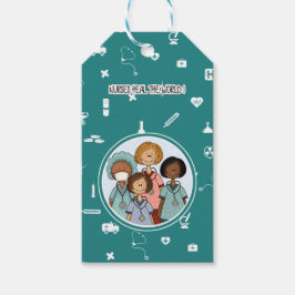 Etiqueta Para Presente Enfermeiras Curam o Mundo. Personalizado