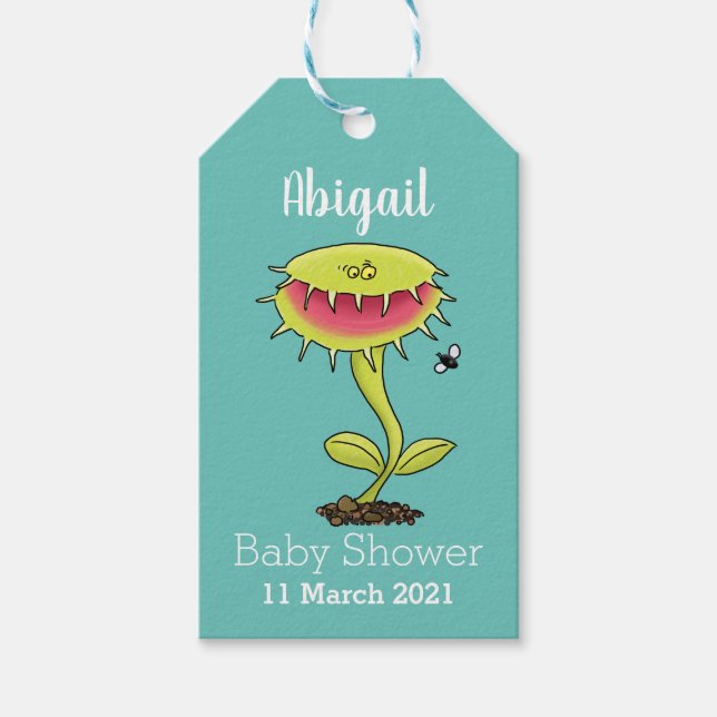 Etiqueta Para Presente Engraçado carnívoro Venus mosca cartoon (Frente)