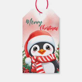 Etiqueta Para Presente Engraçado Feliz Natal Frio Papais noeis Pinguins B