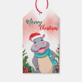 Etiqueta Para Presente Engraçado Feliz Natal Fúria papais noeis de HIPPO