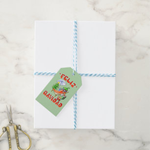 Etiqueta Para Presente Engraçado Feliz Navidad, Feliz Natal Feliz Chili