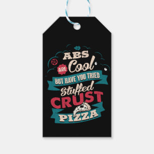 Etiqueta Para Presente Engraçado Humor de Workout, Abs vs Pizza, Novidade