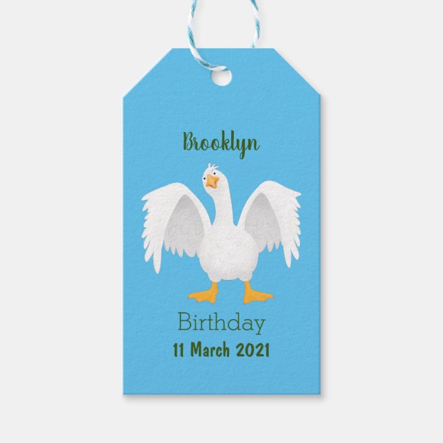 Etiqueta Para Presente Engraçado ilustração curiosa de desenho animado de (Frente)