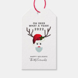 Etiqueta Para Presente Engraçado Natal de 2021 - Cartola Reindeer