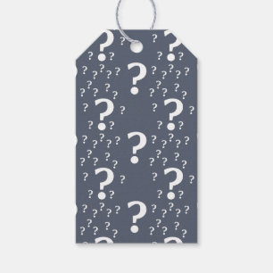 Etiqueta Para Presente enigma ponto de interrogação charada puzzle azul-c