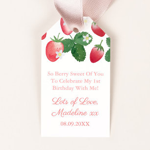 Etiqueta Para Presente Então Berry Sweet Do Seu Partido Strawberry Favor 