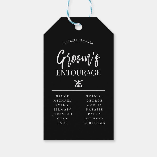 Etiqueta Para Presente Entourage do Groom | PADRINHOS DE CASAMENTO (Frente)