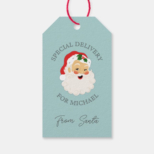 Etiqueta Para Presente Entrega Especial De Natal Do Papai Noel (Verso)