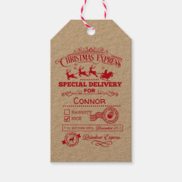 Etiqueta Para Presente Entrega Personalizada Expresso de Natal