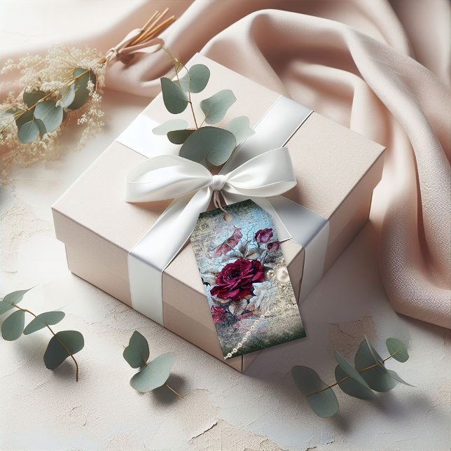 Etiqueta Para Presente Ephemera Rosa vitoriana (Criador carregado)