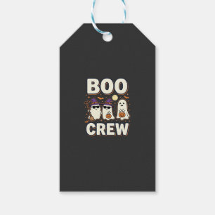 Etiqueta Para Presente Equipe Boo Fantasmas de Halloween Design Vetorial_