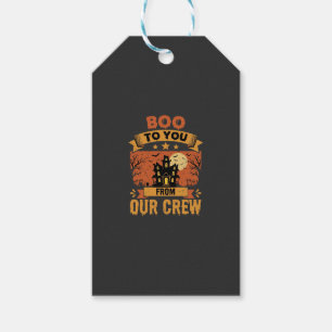 Etiqueta Para Presente Equipe de Casa Assombrada de Boo To You no Hallowe