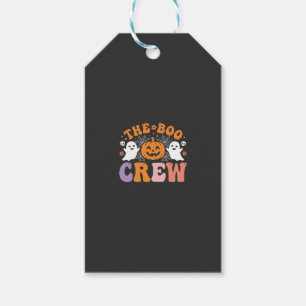 Etiqueta Para Presente Equipe de Espanto de Halloween Fantasma Abóbora De