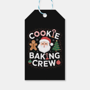 Etiqueta Para Presente Equipe de Preparação de Biscoitos de Natal Família