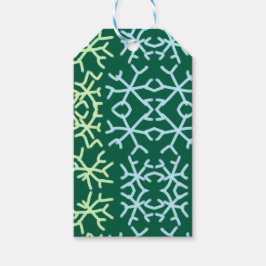 Etiqueta Para Presente Escamas de neve azuis escamas de Natal padrão de n