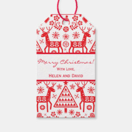 ETIQUETA PARA PRESENTE ESCANDINAVIANO MERRY CHRISTMAS TAG PERSONALIDADE