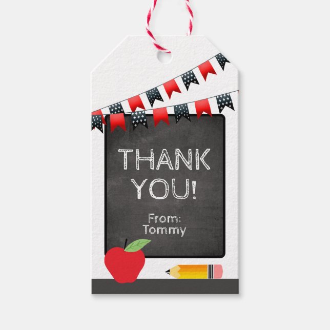 Etiqueta Para Presente Escola Obrigado (Frente)